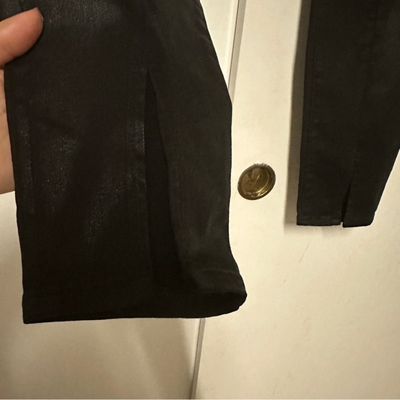 L'agence Jyothi high rise split ankle hem jeans in noir black coated size 31 - Picture 7 of 10